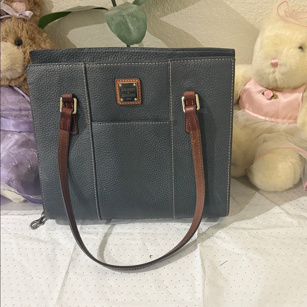 Dooney & Bourke Gray and Brown Tote Bag